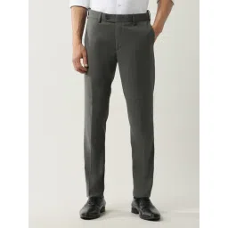 Arrow Dark Grey Slim Fit Trousers-picture-15