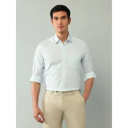 Arrow Green Cotton Slim Fit Printed Shirt-picture-34