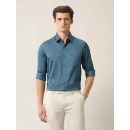 Arrow Green Cotton Slim Fit Printed Shirt-picture-44