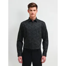 Arrow Green Cotton Slim Fit Striped Shirt-picture-34