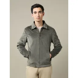 Arrow Green Regular Fit Texture Jacket-picture-16