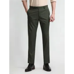Arrow Green Slim Fit Trousers-picture-45
