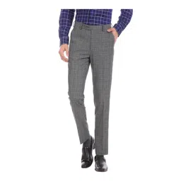 Arrow Grey Checks Trousers-picture-26