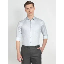 Arrow Grey Cotton Slim Fit Printed Shirt-picture-47