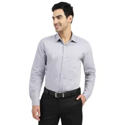 Arrow Grey Cotton Slim Fit Shirt-picture-19