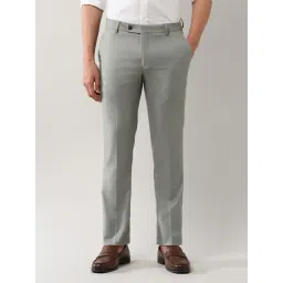 Arrow Grey Polyester Regular Fit Solid Formal Trousers-picture-18