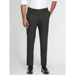 Arrow Grey Regular Fit Self Pattern Trousers-picture-42