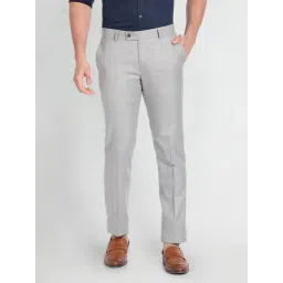 Arrow Grey Regular Fit Trousers-picture-29