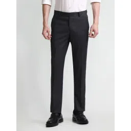Arrow Grey Relaxed fit Solid Trousers-picture-32