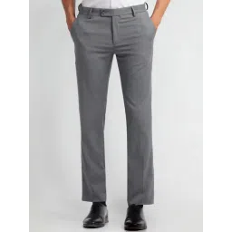 Arrow Grey Slim Fit Checks Trousers-picture-22