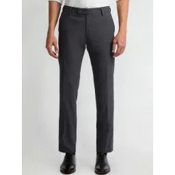 Arrow Grey Slim Fit Texture Trousers-picture-33
