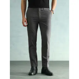 Arrow Grey Slim Fit Trousers-picture-19