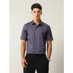 Arrow Lavender Cotton Regular Fit Printed Shirt-picture-35