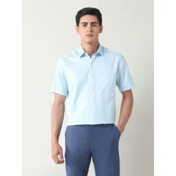 Arrow Light Blue Cotton Regular Fit Shirt image 1
