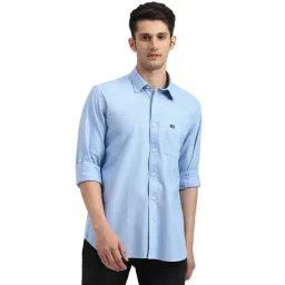 Arrow Light Blue Cotton Slim Fit Shirt-picture-35