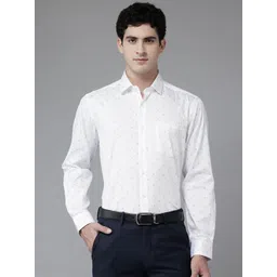 Arrow Manhattan Micro Ditsy Print Pure Cotton Cutaway Collar Slim Fit Formal Shirt-picture-11