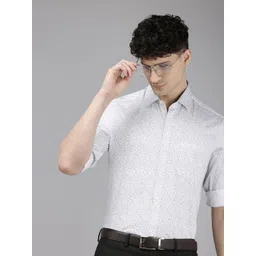 Arrow Manhattan Slim Fit Floral Printed Pure Cotton Formal Shirt-picture-20