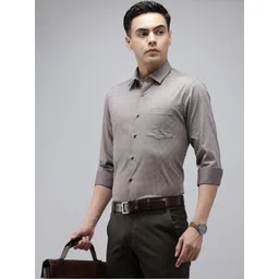 Arrow Manhattan Slim Fit Floral Printed Pure Cotton Formal Shirt-picture-17