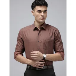 Arrow Manhattan Slim Fit Geometric Self Designed Pure Cotton Formal Shirt-picture-16