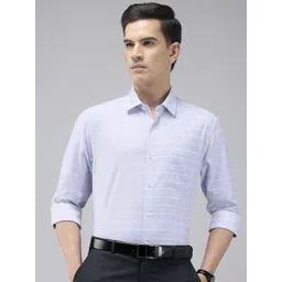 Arrow Manhattan Slim Fit Grid Tattersall Checks Pure Cotton Formal Shirt-picture-25