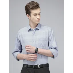 Arrow Manhattan Slim Fit Opaque Checked Pure Cotton Formal Shirt-picture-31