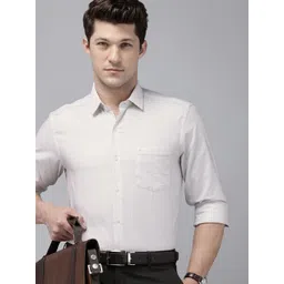 Arrow Manhattan Slim Fit Self Checked Pure Cotton Formal Shirt-picture-24