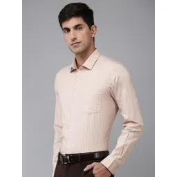 Arrow Manhattan Slim Fit Self Striped Pure Cotton Formal Shirt-picture-26