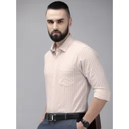 Arrow Manhattan Slim Fit Striped Pure Cotton Formal Shirt-picture-25