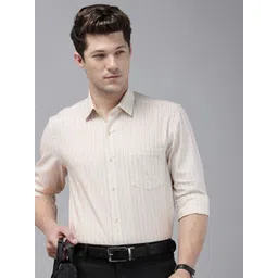 Arrow Manhattan Slim Fit Striped Pure Cotton Formal Shirt-picture-24