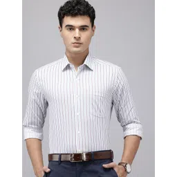 Arrow Manhattan Slim Fit Striped Pure Cotton Formal Shirt-picture-29
