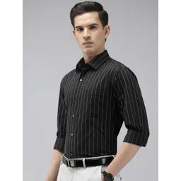 Arrow Manhattan Slim Fit Striped Pure Cotton Formal Shirt-picture-20