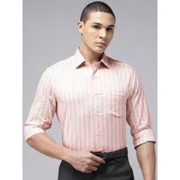 Arrow Manhattan Slim Fit Striped Pure Cotton Formal Shirt-picture-23
