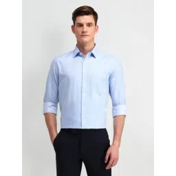 Arrow Medium Blue Cotton Slim Fit Printed Shirt-picture-23