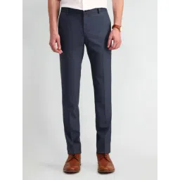 Arrow Medium Blue Slim Fit Trousers-picture-18