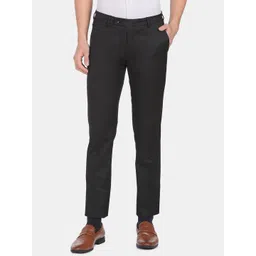 Arrow Men Black Solid Slim Fit Formal Trousers-picture-11