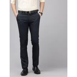 Arrow Men Checked Hudson Tailored Fit Formal Trousers-picture-45