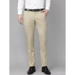 Arrow Men Checked Mid-Rise Tailored Fit Formal Trousers-picture-30