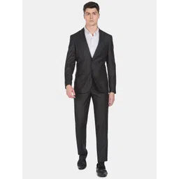 Arrow Men Checked Single-Breasted Two Piece Suit Set-picture-37