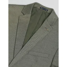 Arrow Men Checked Slim Fit Single-Breasted Knit Formal Blazer image 4