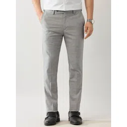 Arrow Men Checked Slim Fit Trousers-picture-27