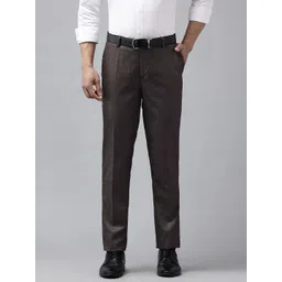 Arrow Men Checked Tapered Fit Trousers-picture-34
