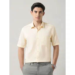 Arrow Men Classic Fit Spread Collar Solid Cotton Formal Shirt-picture-25