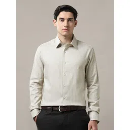 Arrow Men Classic Fit Spread Collar Textured Cotton Formal Shirt-picture-37