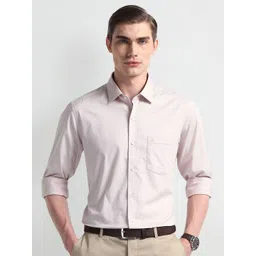 Arrow Men Classic Slim Fit Spread Collar Micro Ditsy Printed Cotton Casual Shirt-picture-38