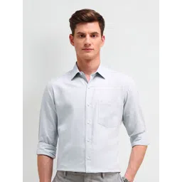 Arrow Men Classic Slim Fit Spread Collar Solid Cotton Formal Shirt-picture-15