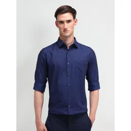 Arrow Men Classic Spread Collar Micro Ditsy Printed Cotton Formal Shirt-picture-34