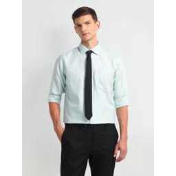 Arrow Men Classic Spread Collar Solid Cotton Formal Shirt-picture-41