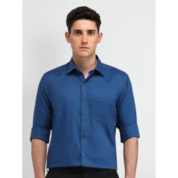 Arrow Men Classic Spread Collar Solid Cotton Formal Shirt-picture-24