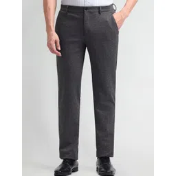 Arrow Men Classic Textured Slim Fit Formal Trouser-image-32