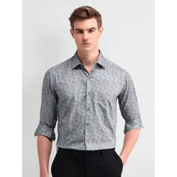 Arrow Men Comfort Spread Collar Floral Printed Cotton Slim Fit Formal Shirt-picture-18